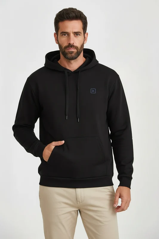 MOLETOM CAPUZ 3407 PRETO / GG