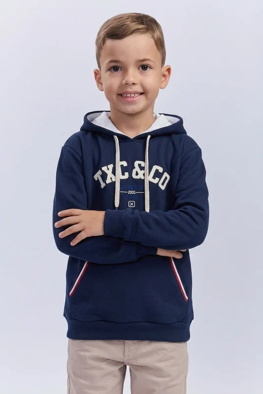 MOLETOM CUSTOM ML BORDADO 3409I INFANTIL MARINHO / 6A