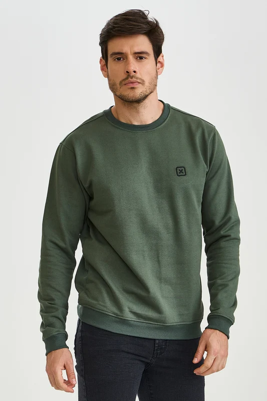 MOLETOM BLUSAO 3414 VERDE MILITAR / P