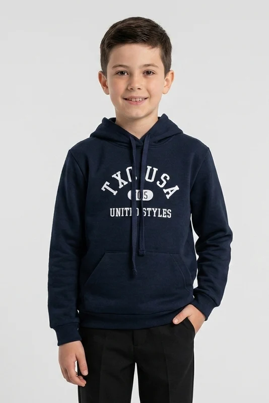 MOLETOM CUSTOM ML ESTAMPADO 3364I INFANTIL MARINHO / 6A