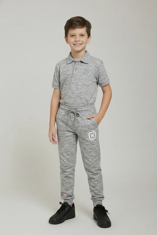 CALCA CUSTOM MOLETOM 25041I INFANTIL MESCLA / 10A