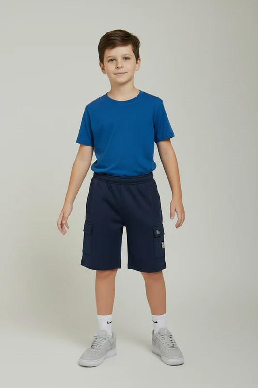 BERMUDA JOGGER MOLETOM 8714I INFANTIL MARINHO / 6A