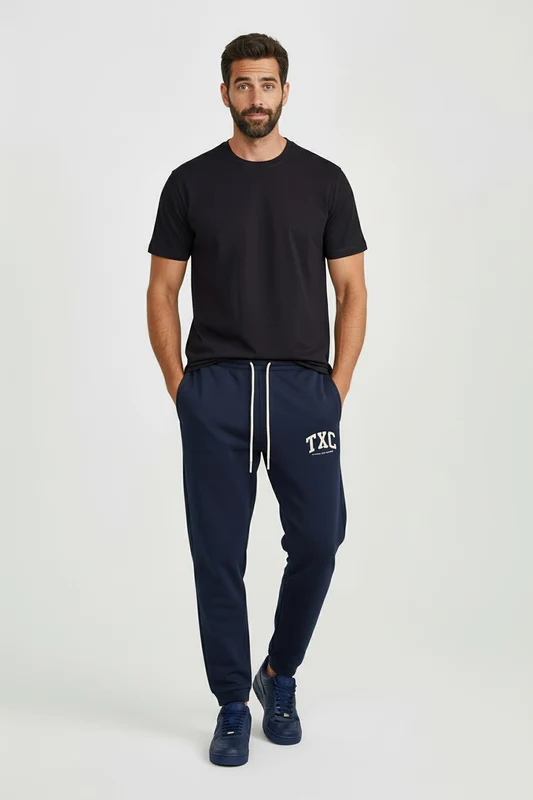 CALCA JOGGER MOLETOM 25108 MARINHO / P