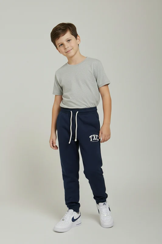 CALCA JOGGER MOLETOM 25108I INFANTIL MARINHO / 8A