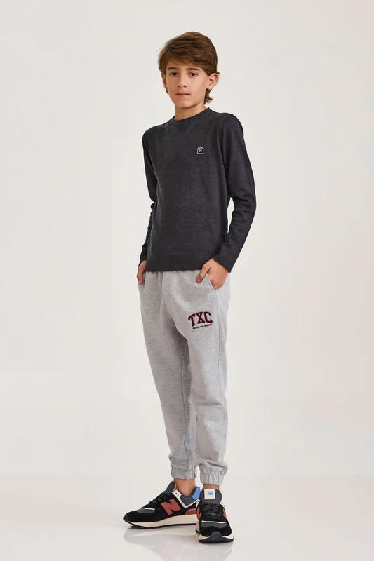 CALCA JOGGER MOLETOM 25108I INFANTIL MESCLA / 14A