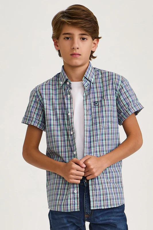 CAMISA REGULAR TRICOLINE 29146CI INFANTIL XADREZ / 12A