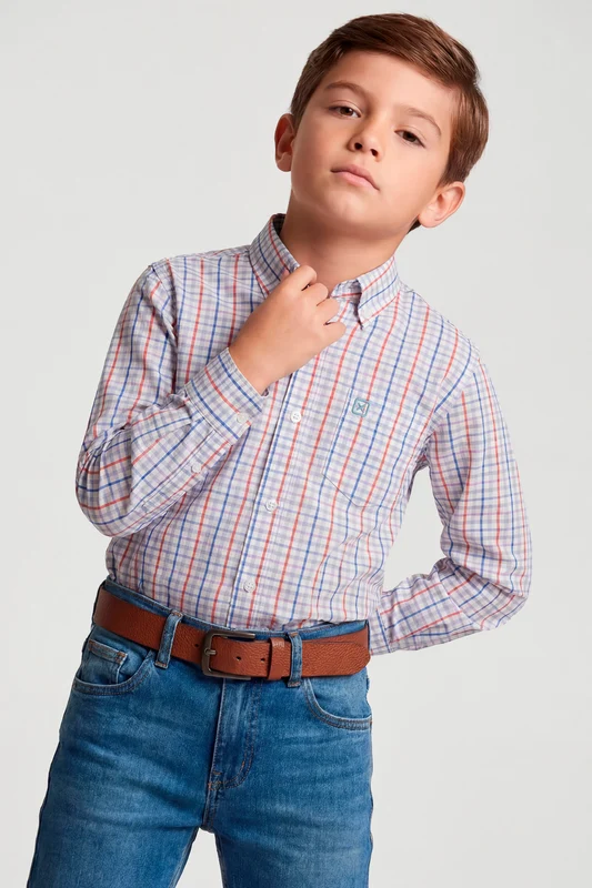 CAMISA ML REGULAR 29110LI INFANTIL XADREZ / 14A