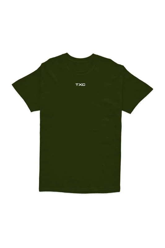 CAMISETA REGULAR FIO 30 BORDADA 19729i INFANTIL VERDE MILITAR / 14