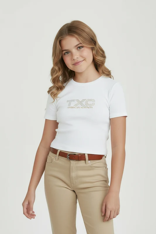 CAMISETA SLIM FIO 30 PENTEADA 51078I INFANTIL BRANCO / 2A