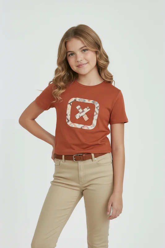 CAMISETA SLIM FIO 30 PENTEADA 51058I INFANTIL VERMELHO / 6A