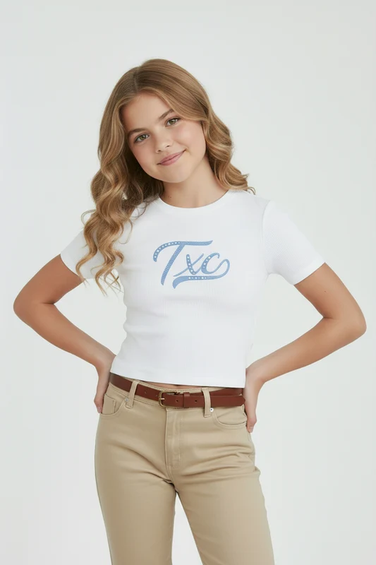 CAMISETA SLIM FIO 30 PENTEADA 51074I INFANTIL BRANCO / 8A
