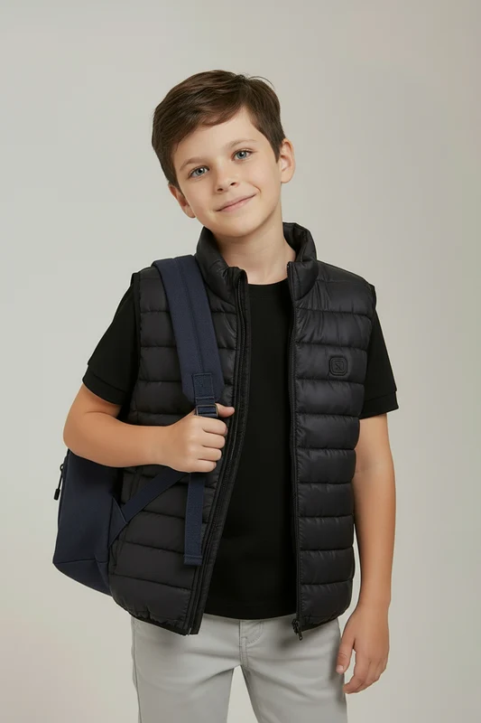 COLETE PUFFER POLIAMIDA GOLA ALTA 5094I INFANTIL MARINHO / 6A