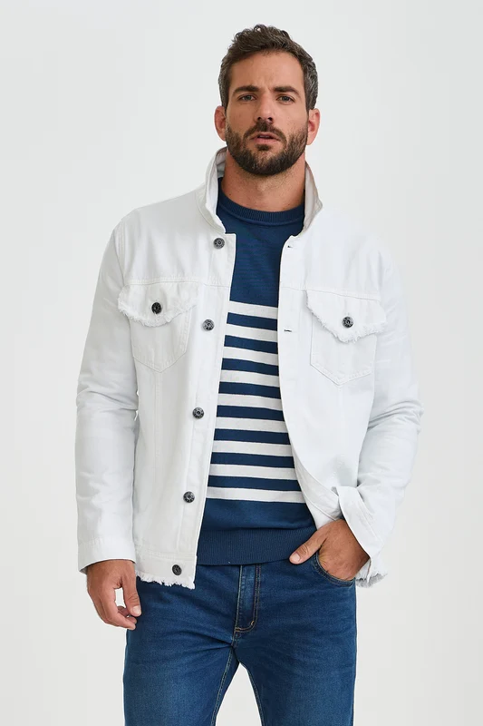 JAQUETA TRUCKER SARJA COM 7367 BRANCO / M