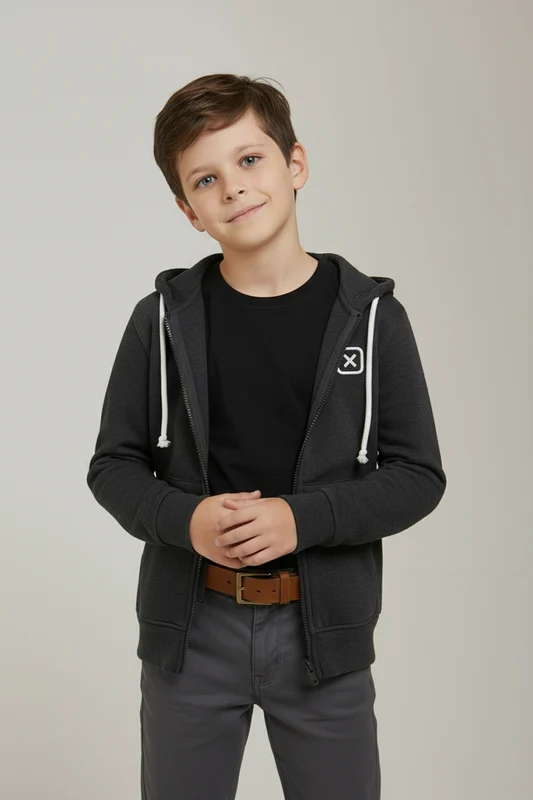 MOLETOM CAPUZ DO 3464I INFANTIL PRETO / 14A
