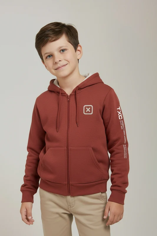 MOLETOM CAPUZ DO 3464I INFANTIL VERMELHO / 10A