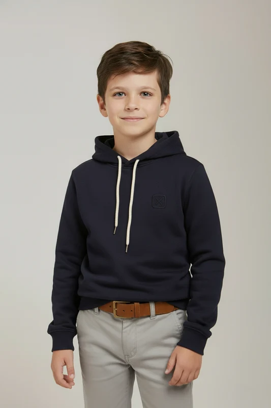 MOLETOM CAPUZ 3465I INFANTIL MARINHO / 8A
