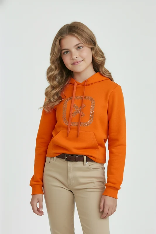MOLETOM REGULAR STRASS 9210I INFANTIL LARANJA / 8A