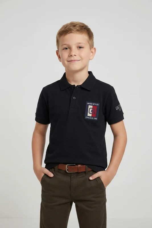 POLO REGULAR 6782I INFANTIL PRETO / 14A