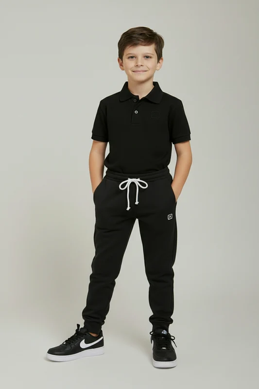 CALCA JOGGER CASUAL 18120I INFANTIL PRETO / 14A