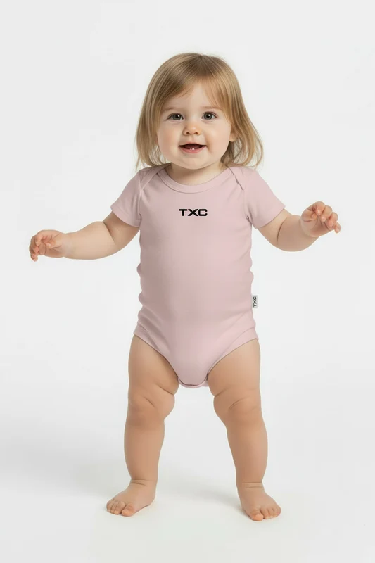 BODY REGULAR SHORTINHO MALHA BOD00015 INFANTIL ROSA CLARO / 9M
