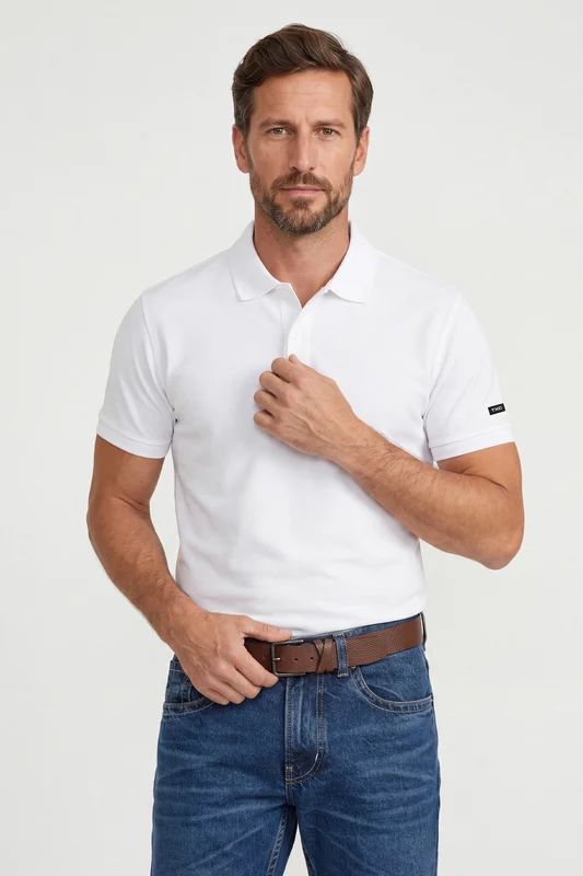 POLO REGULAR PIQUET COM 6912 VERDE MILITAR / GG