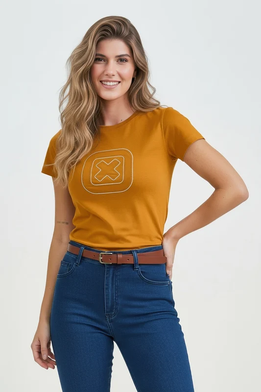 CAMISETA SLIM FIO 30 PENTEADA 51128 MARROM / P