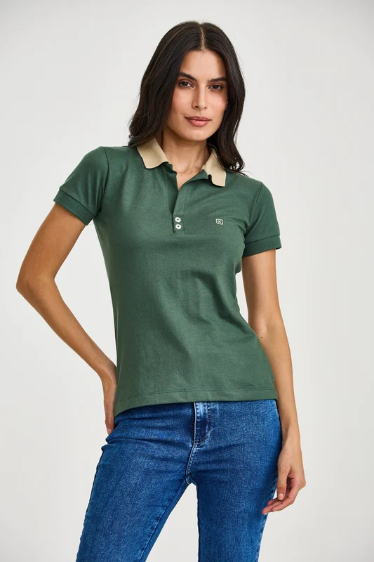 POLO SLIM PIQUET 27386 VERDE / P