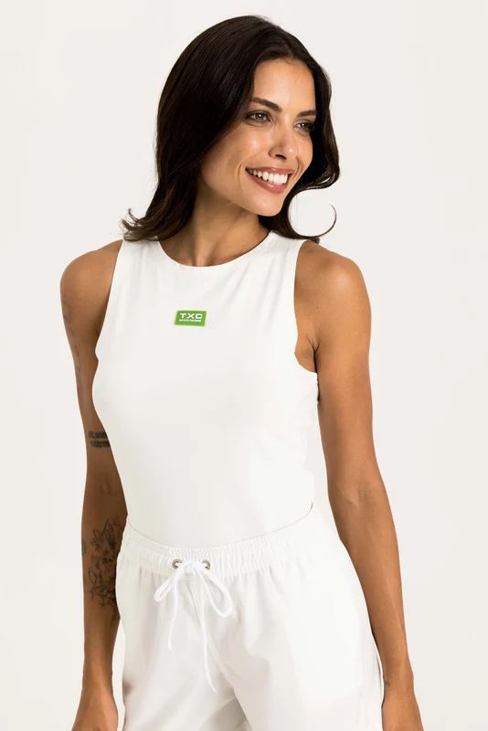 CROPPED SLIM VISCOSE 51163 OFF WHITE / P