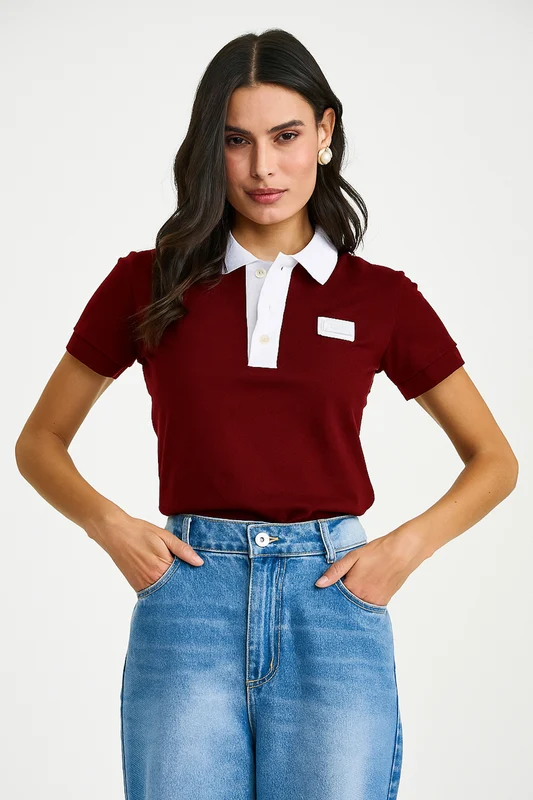 POLO TRICOT SLIM 27365 BORDO / M