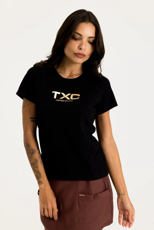 CAMISETA SLIM FIO 30 PENTEADA 51165 PRETO / P