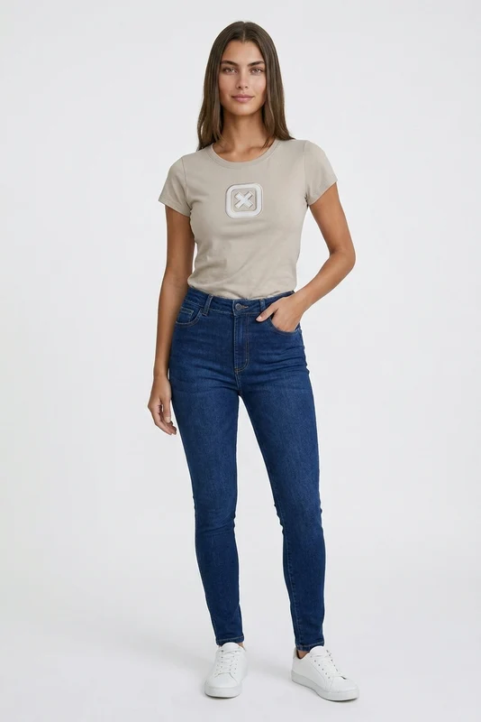 CAMISETA SLIM FIO 30 PENTEADA 51189 BEGE / P