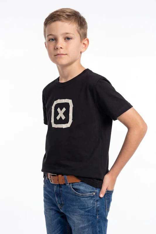 CAMISETA REGULAR FIO 30 PENTEADA 192537 INFANTIL PRETO / 12A