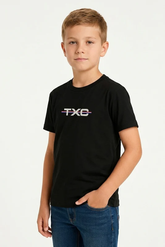 CAMISETA REGULAR FIO 30 PENTEADA 192562 INFANTIL PRETO / 6A