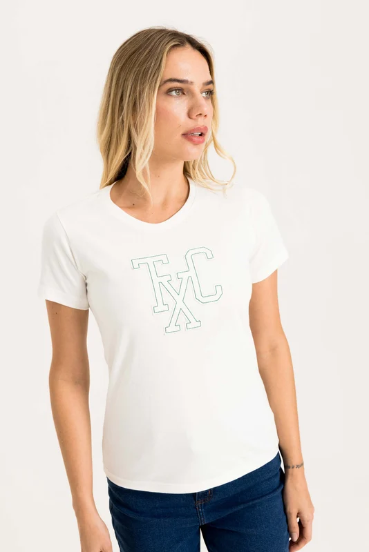 CAMISETA SLIM FIO 30 PENTEADA 51186 OFF WHITE / P