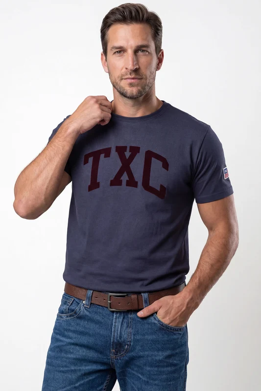CAMISETA REGULAR FIO 30 PENTEADA 192580 MARINHO / M