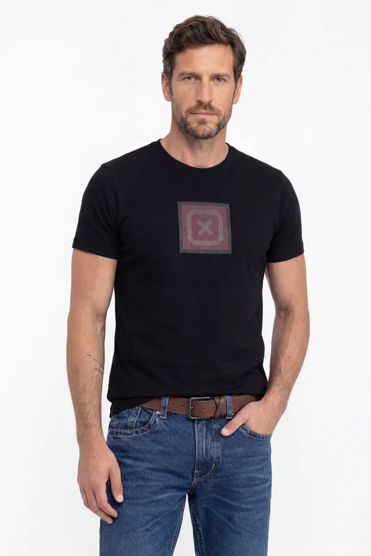 CAMISETA REGULAR FIO 30 PENTEADA 192549 PRETO / G