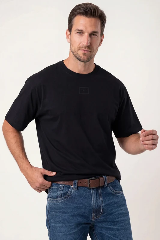 CAMISETA OVERSIZED MALHA 192643 PRETO / P