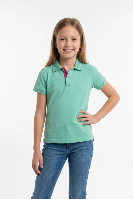 PA POLO SLIM PIQUET 27321I INFANTIL VERDE CLARO / 12A