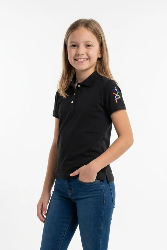 PA POLO SLIM SUEDINE 27320I INFANTIL PRETO / 12A
