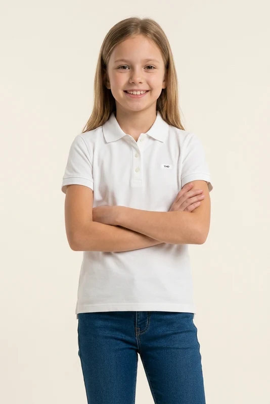 PA POLO SLIM PIQUET 27311I INFANTIL BRANCO / 12A