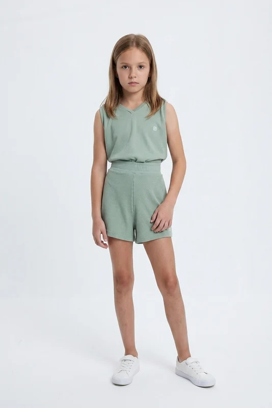 BERMUDA JOGGER TRICOT 23394I INFANTIL VERDE CLARO / 14A