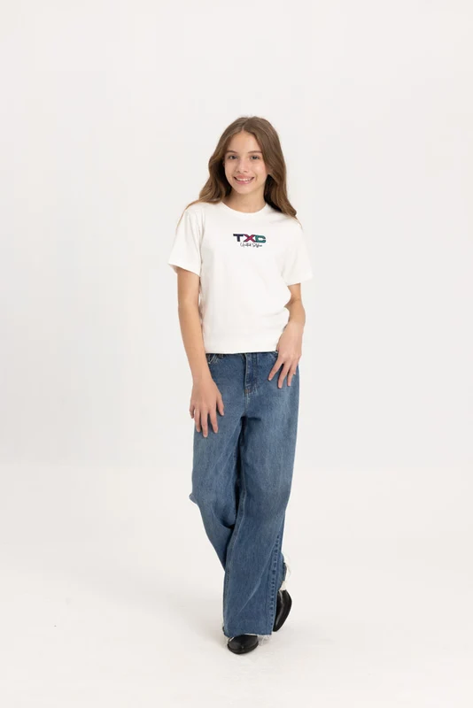 CAMISETA SLIM FIO 30 PENTEADA 51205I INFANTIL OFF WHITE / 2A