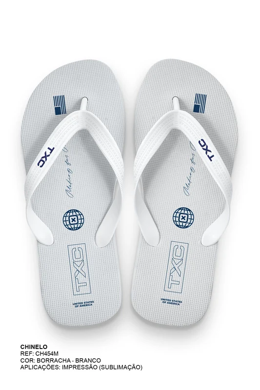 CHINELO TIRAS BORRACHA CH454M BRANCO / 40