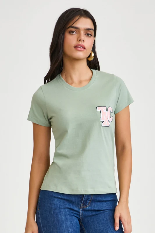 CAMISETA SLIM FIO 30 51264 VERDE CLARO / P