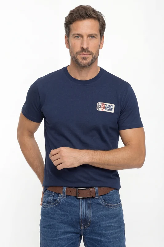 CAMISETA REGULAR MALHA 192712 MARINHO / P