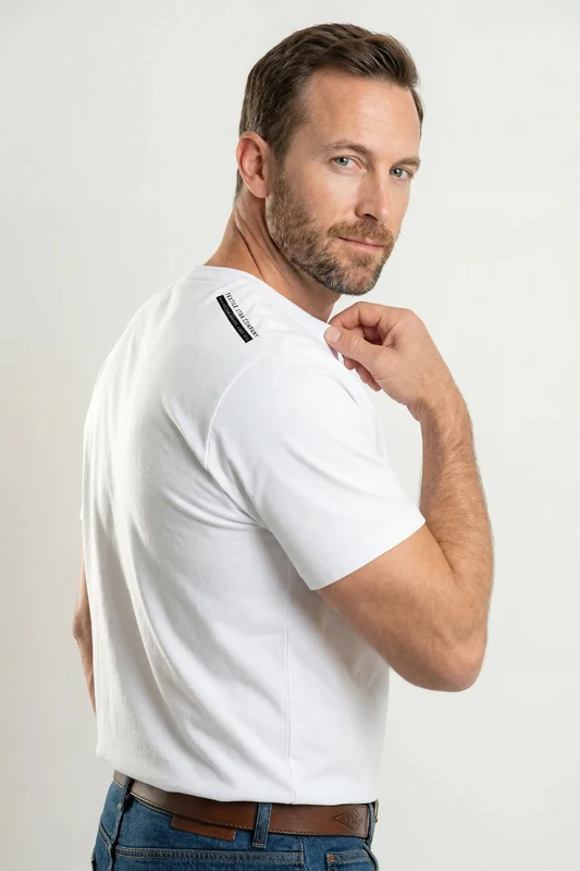 CAMISETA REGULAR FIO 30 PENTEADA 192583 BRANCO / M