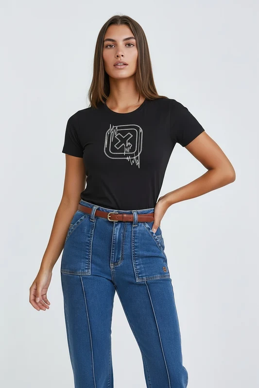 CAMISETA SLIM FIO 30 PENTEADA 51041 PRETO / P