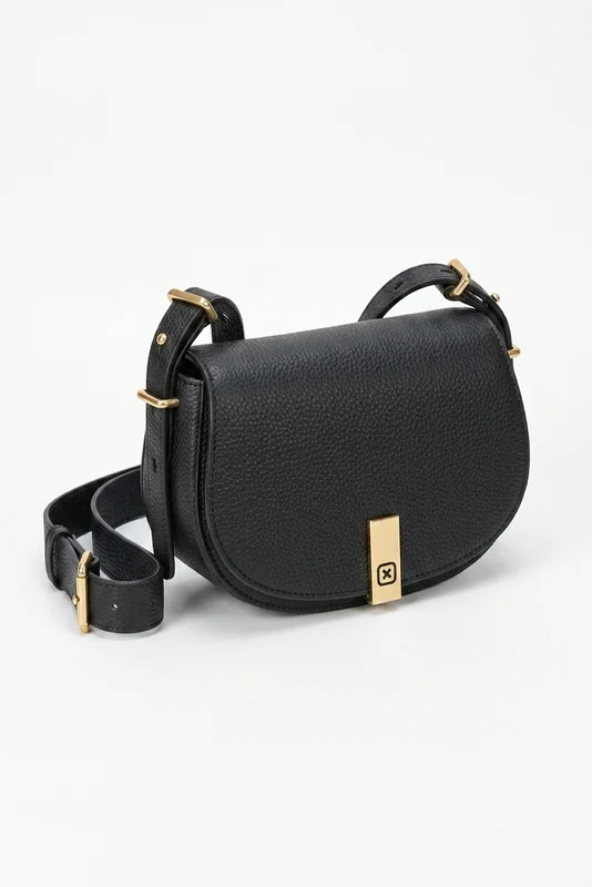 BOLSA COURO LOGO METAL B001 MARINHO / UN