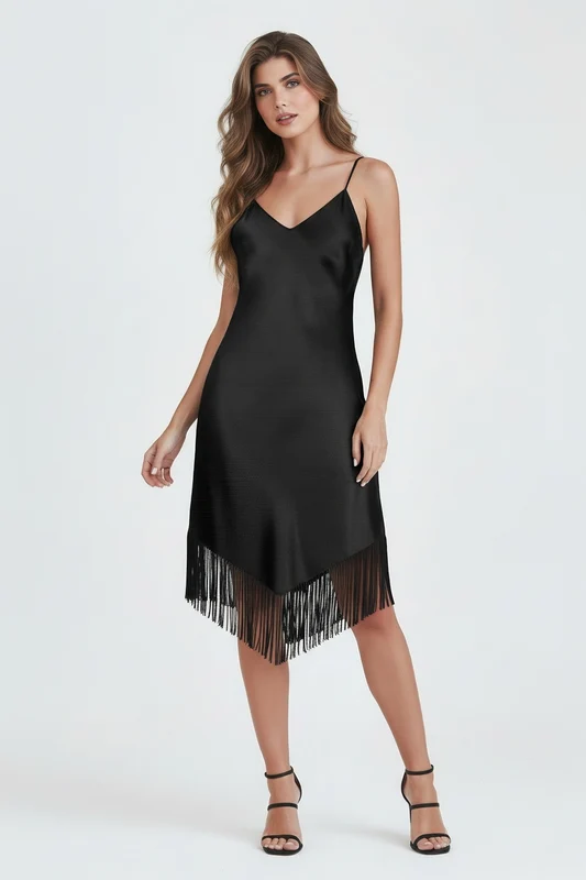 VESTIDO DECOTE 40080V PRETO / M