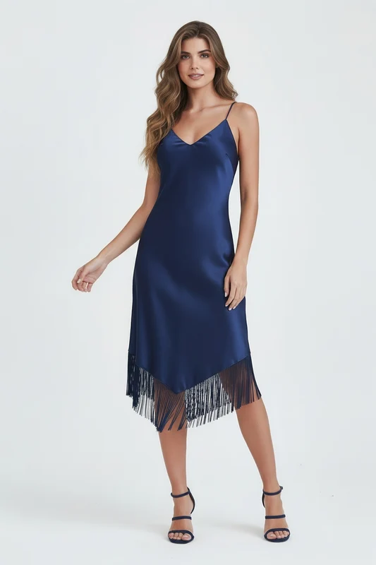 VESTIDO DECOTE 40080V MARINHO / G